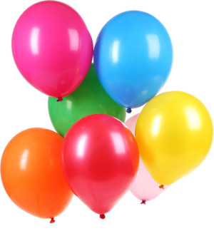 gasgefüllter Luftballon, bunte Luftballons